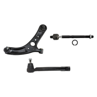 TRQ® - Front Passenger Side Lower Control Arm with Ball Joint and Tie Rod End Kit