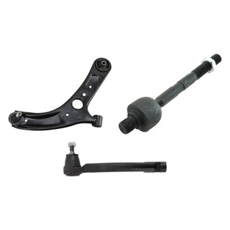 TRQ® - Front Passenger Side Lower Control Arm with Ball Joint and Tie Rod End Kit