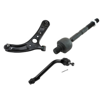 TRQ® - Front Passenger Side Lower Control Arm with Ball Joint and Tie Rod End Kit