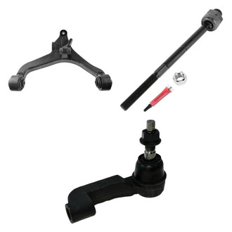 TRQ® - Front Passenger Side Lower Control Arm and Tie Rod End Kit