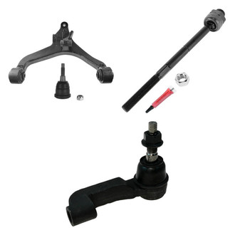 TRQ® - Front Passenger Side Lower Control Arm and Tie Rod End Kit