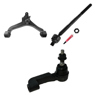 TRQ® - Front Passenger Side Lower Control Arm and Tie Rod End Kit