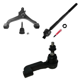 TRQ® - Front Passenger Side Lower Control Arm and Tie Rod End Kit