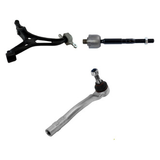 TRQ® - Front Passenger Side Lower Control Arm and Tie Rod End Kit