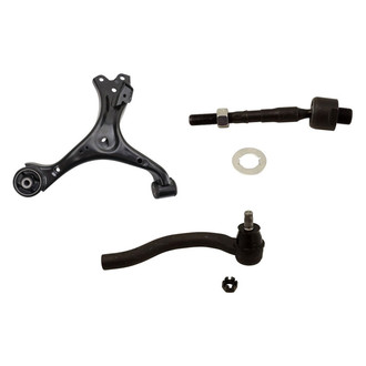 TRQ® - Front Passenger Side Lower Control Arm and Tie Rod End Kit