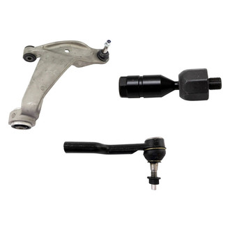 TRQ® - Front Passenger Side Lower Control Arm with Ball Joint and Tie Rod End Kit