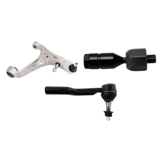 TRQ® - Front Passenger Side Lower Control Arm with Ball Joint and Tie Rod End Kit