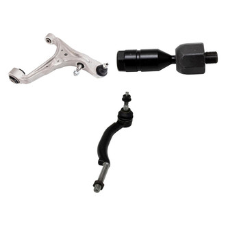 TRQ® - Front Passenger Side Lower Control Arm with Ball Joint and Tie Rod End Kit