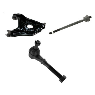 TRQ® - Front Passenger Side Lower Control Arm with Ball Joint and Tie Rod End Kit