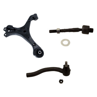 TRQ® - Front Passenger Side Lower Control Arm and Tie Rod End Kit