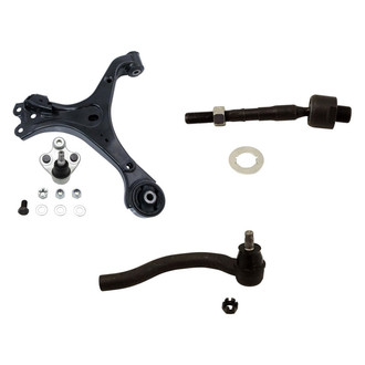 TRQ® - Front Passenger Side Lower Control Arm and Tie Rod End Kit