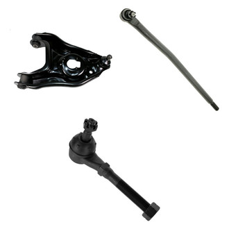 TRQ® - Front Passenger Side Lower Control Arm with Ball Joint and Tie Rod End Kit