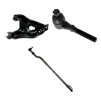 TRQ® - Front Passenger Side Lower Control Arm with Ball Joint and Tie Rod End Kit