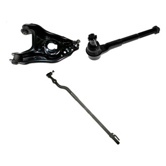 TRQ® - Front Passenger Side Lower Control Arm with Ball Joint and Tie Rod End Kit