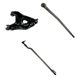 TRQ® - Front Passenger Side Lower Control Arm with Ball Joint and Tie Rod End Kit