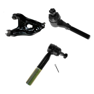 TRQ® - Front Passenger Side Lower Control Arm with Ball Joint and Tie Rod End Kit