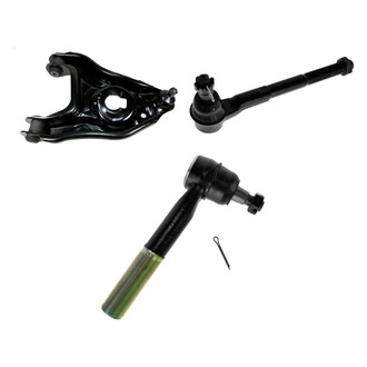 TRQ® - Front Passenger Side Lower Control Arm with Ball Joint and Tie Rod End Kit