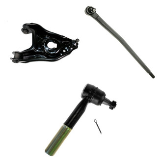 TRQ® - Front Passenger Side Lower Control Arm with Ball Joint and Tie Rod End Kit