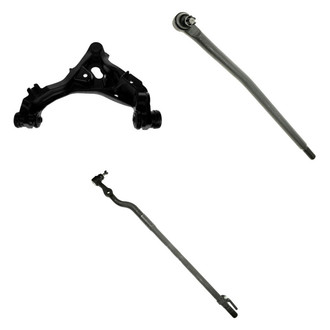 TRQ® - Front Passenger Side Lower Control Arm with Ball Joint and Tie Rod End Kit