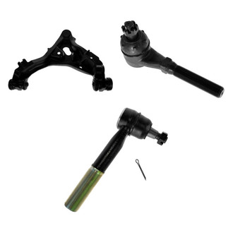 TRQ® - Front Passenger Side Lower Control Arm with Ball Joint and Tie Rod End Kit
