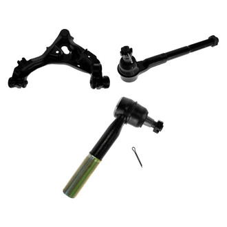 TRQ® - Front Passenger Side Lower Control Arm with Ball Joint and Tie Rod End Kit