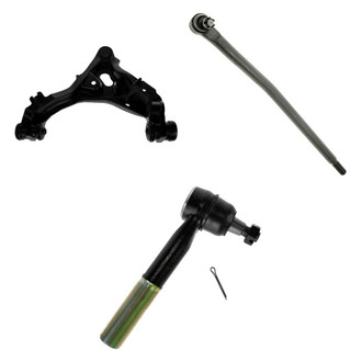 TRQ® - Front Passenger Side Lower Control Arm with Ball Joint and Tie Rod End Kit