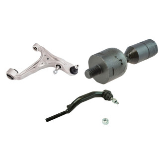 TRQ® - Front Passenger Side Lower Control Arm with Ball Joint and Tie Rod End Kit