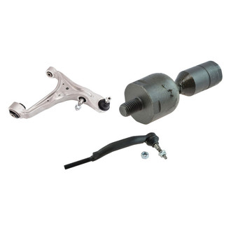 TRQ® - Front Passenger Side Lower Control Arm with Ball Joint and Tie Rod End Kit