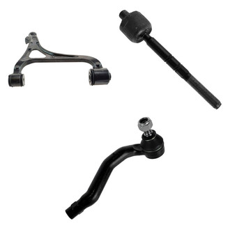 TRQ® - Front Passenger Side Lower Control Arm with Ball Joint and Tie Rod End Kit