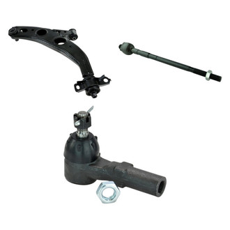 TRQ® - Front Passenger Side Lower Control Arm with Ball Joint and Tie Rod End Kit