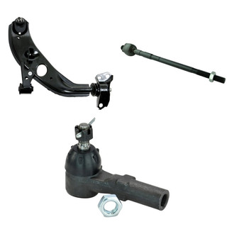 TRQ® - Front Passenger Side Lower Control Arm with Ball Joint and Tie Rod End Kit