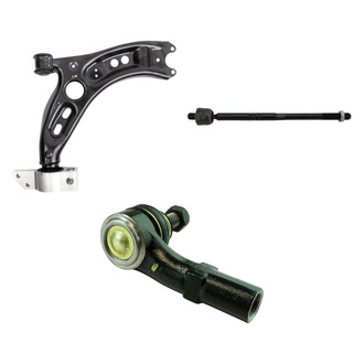 TRQ® - Front Passenger Side Lower Control Arm and Tie Rod End Kit