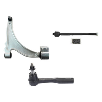 TRQ® - Front Passenger Side Lower Control Arm with Ball Joint and Tie Rod End Kit