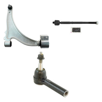 TRQ® - Front Passenger Side Lower Control Arm with Ball Joint and Tie Rod End Kit