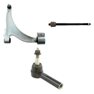 TRQ® - Front Passenger Side Lower Control Arm with Ball Joint and Tie Rod End Kit