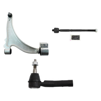 TRQ® - Front Passenger Side Lower Control Arm with Ball Joint and Tie Rod End Kit