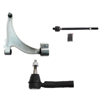 TRQ® - Front Passenger Side Lower Control Arm with Ball Joint and Tie Rod End Kit