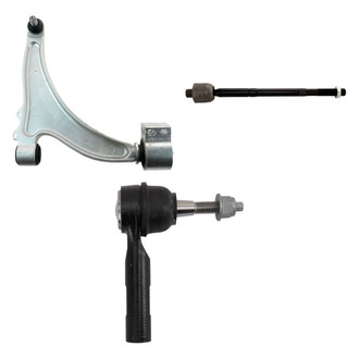 TRQ® - Front Passenger Side Lower Control Arm with Ball Joint and Tie Rod End Kit