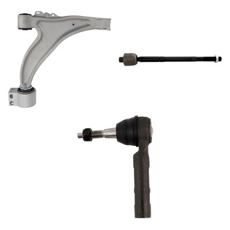 TRQ® - Front Passenger Side Lower Control Arm and Tie Rod End Kit