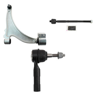 TRQ® - Front Passenger Side Lower Control Arm with Ball Joint and Tie Rod End Kit