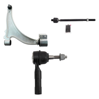 TRQ® - Front Passenger Side Lower Control Arm with Ball Joint and Tie Rod End Kit