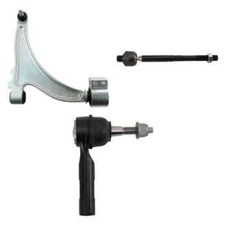 TRQ® - Front Passenger Side Lower Control Arm with Ball Joint and Tie Rod End Kit