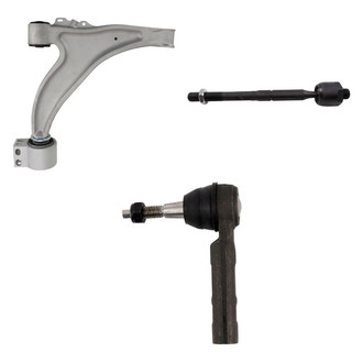 TRQ® - Front Passenger Side Lower Control Arm and Tie Rod End Kit
