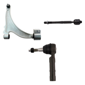 TRQ® - Front Passenger Side Lower Control Arm with Ball Joint and Tie Rod End Kit