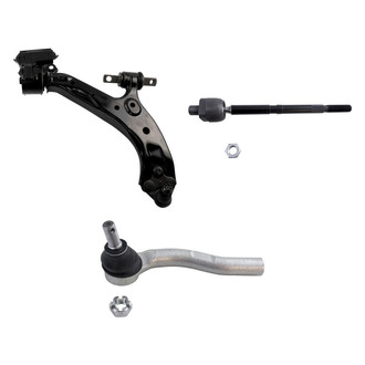 TRQ® - Front Passenger Side Lower Control Arm with Ball Joint and Tie Rod End Kit