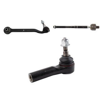 TRQ® - Front Passenger Side Lower Control Arm with Ball Joint and Tie Rod End Kit