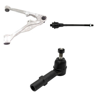 TRQ® - Front Passenger Side Lower Control Arm with Ball Joint and Tie Rod End Kit