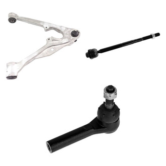 TRQ® - Front Passenger Side Lower Control Arm with Ball Joint and Tie Rod End Kit