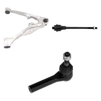 TRQ® - Front Passenger Side Lower Control Arm with Ball Joint and Tie Rod End Kit