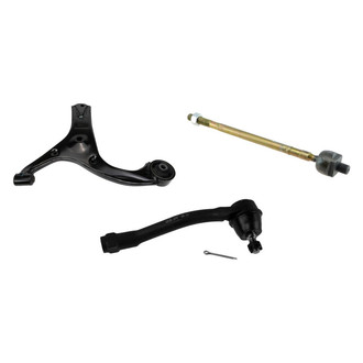 TRQ® - Front Passenger Side Lower Control Arm and Tie Rod End Kit